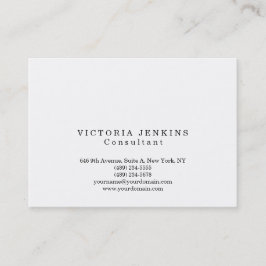 Tarjeta De Visita Simple y sencillo profesional de moda blanco creat