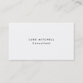 Tarjeta De Visita Simple y sencillo profesional de moda blanco creat