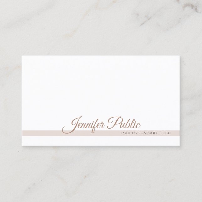 Tarjeta De Visita Simple y sencillo profesional moderno elegante bla (Anverso)