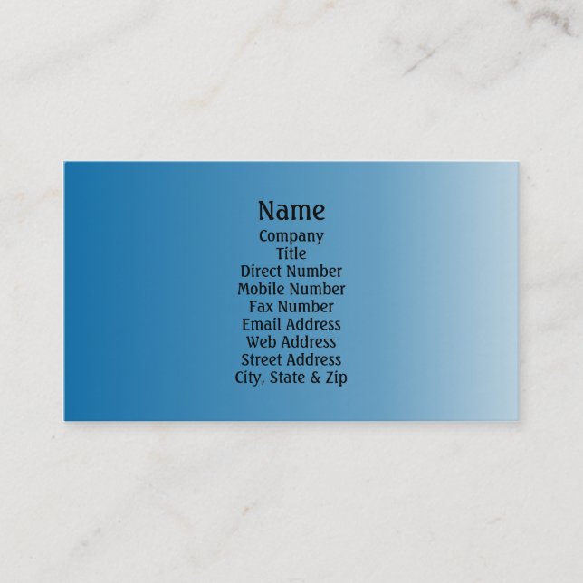 Tarjeta de visita simplemente azul (Anverso)