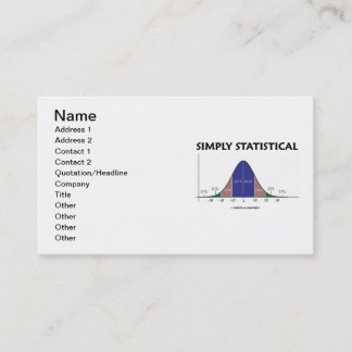 Tarjeta De Visita Simplemente estadístico (actitud de la curva de