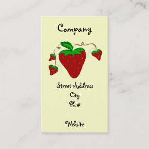 Tarjeta De Visita Simplemente Fresas
