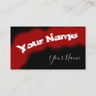 Tarjeta De Visita Simplemente grunge borgoña y letras negras desvane