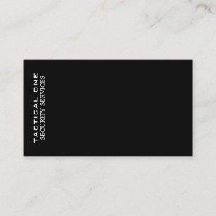 Tarjeta De Visita Simplemente negro, servicio de seguridad