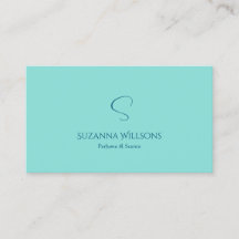 Simplemente Verde azulado con monograma moderno y 