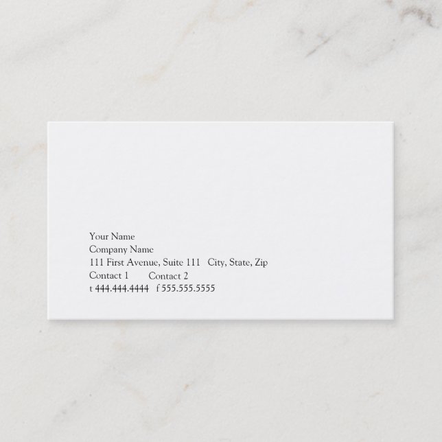 Tarjeta De Visita Simplicidad (Anverso)