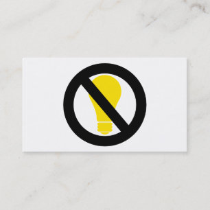 Tarjeta De Visita sin bombillas incandescentes