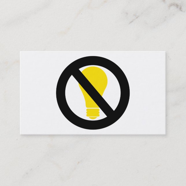 Tarjeta De Visita sin bombillas incandescentes (Anverso)