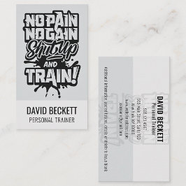 Tarjeta De Visita Sin Dolor Sin Ganancia Personalizable De Entrenado