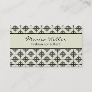 Tarjeta de visita sin esfuerzo elegante, marfil