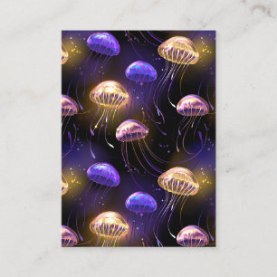 Tarjeta De Visita Sin soldadura con medusas brillantes