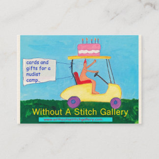 Tarjeta de visita sin una galería de la puntada