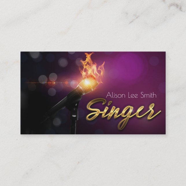 Tarjeta De Visita Singer Business card (Anverso)