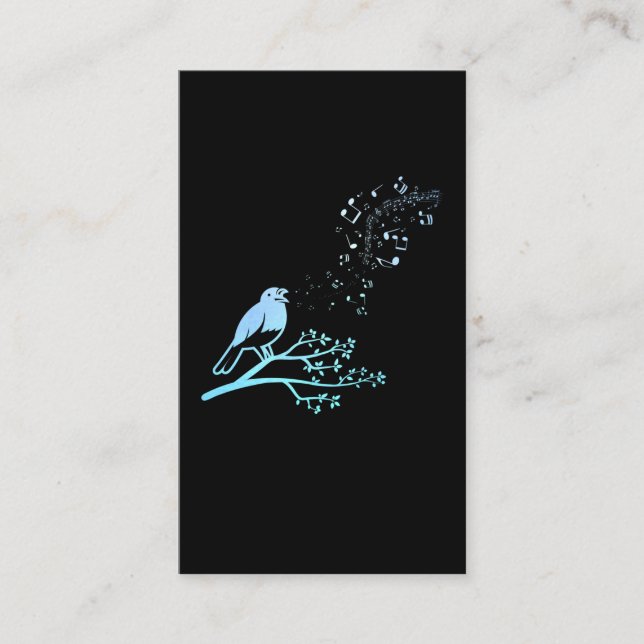 Tarjeta De Visita Singing Bird Musical Notes (Anverso)
