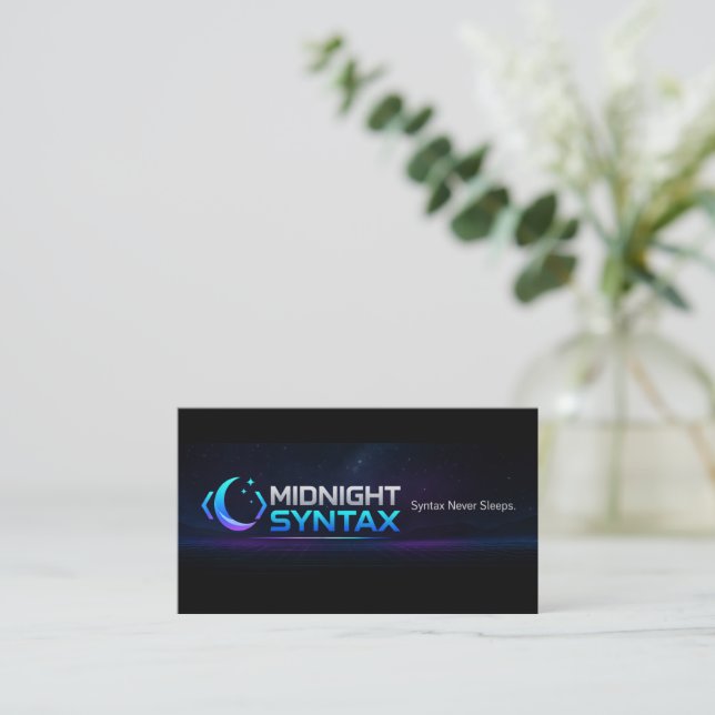 Tarjeta De Visita Sintaxis de medianoche (Anverso de pie)
