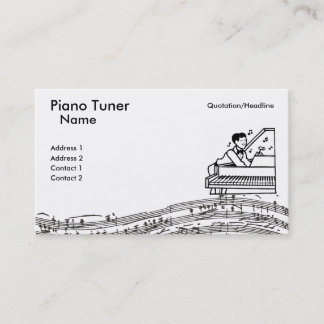 Tarjeta De Visita Sintonizador de piano