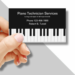 Tarjeta De Visita Sintonizador De Piano Y Técnico