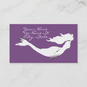 Tarjeta De Visita Sirena blanca subacuática que nada Thunder_Cove