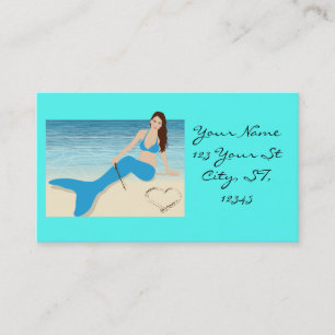 Tarjeta De Visita Sirena de playa Valentine Thunder_Cove