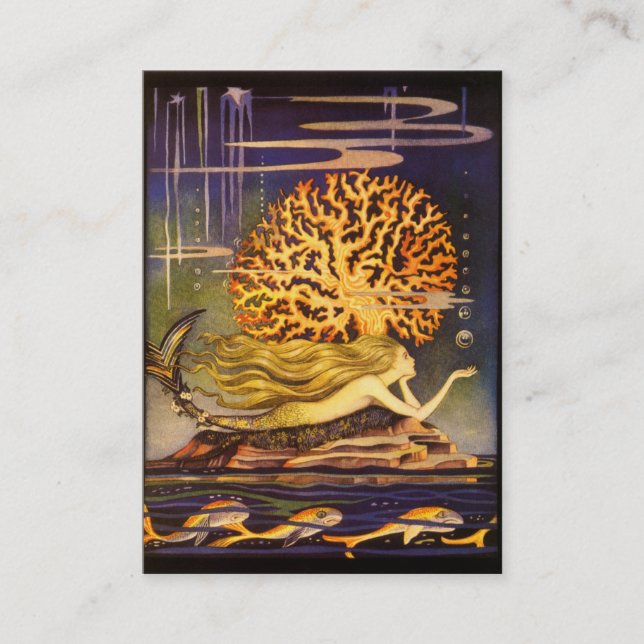 Tarjeta De Visita Sirena del vintage (Anverso)