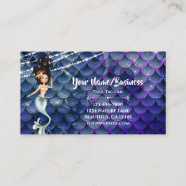 Tarjeta De Visita Sirena en azul ~ Esparkling Under Sea Beach