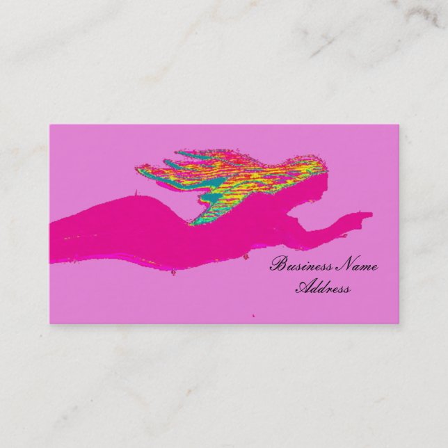 Tarjeta De Visita sirena rosa (Anverso)