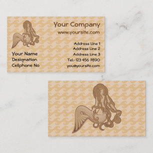 Tarjeta De Visita Sirena sentada