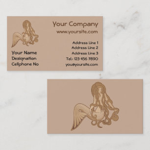 Tarjeta De Visita Sirena sentada