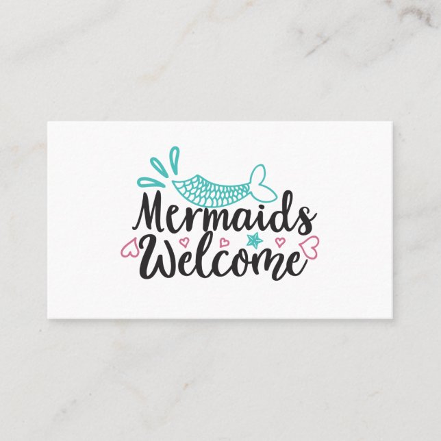 Tarjeta De Visita Sirenas Bienvenidas (Anverso)