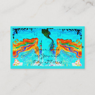 Tarjeta De Visita Sirenas de cabello arcoiris