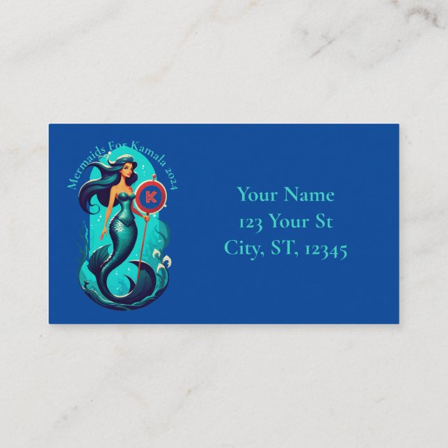 Tarjeta De Visita Sirenas Para Kamala 2024 Thunder_Cove (Reverso)