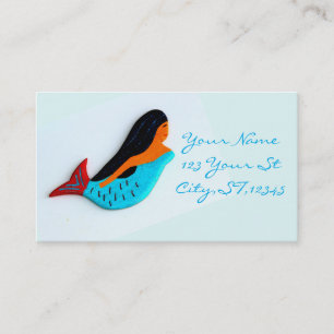 Tarjeta De Visita Sirenita de baño