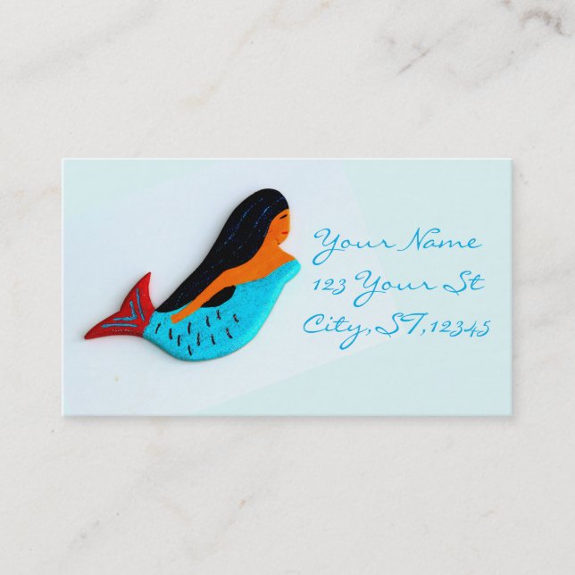 Tarjeta De Visita Sirenita de baño (Anverso)