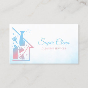 Tarjeta De Visita Sirvienta Limpieza de Casas servicios de limpieza 