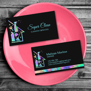 Tarjeta De Visita Sirvienta Limpieza de Casas servicios de limpieza