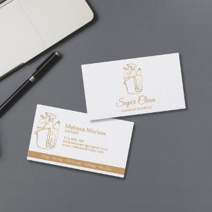 Tarjeta De Visita Sirvienta Limpieza de Casas servicios de limpieza