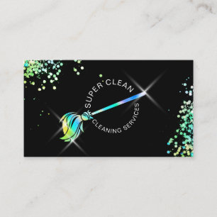 Tarjeta De Visita Sirvienta Limpieza Servicio Doméstico Brillante Ho
