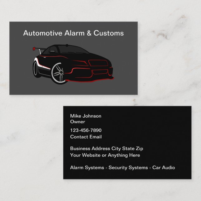 Tarjeta De Visita Sistemas Automáticos De Audio Y Seguridad (Anverso / Reverso)