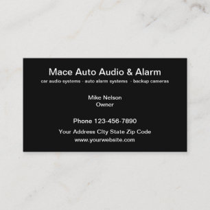 Tarjeta De Visita Sistemas de Audio y Seguridad para Autos