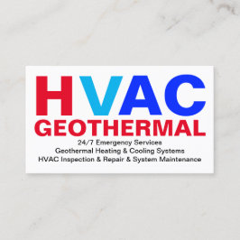 Tarjeta De Visita Sistemas de Calefacción y Refrigeración - HVAC Geo