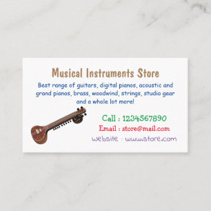 Tarjeta De Visita Sitar personalizado ilustracion