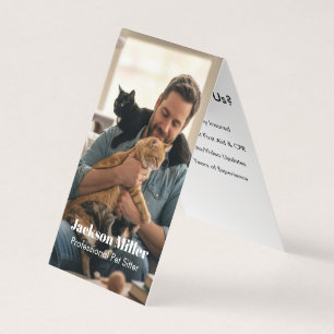 Tarjeta De Visita Sitial personalizado plegable para mascotas con fo