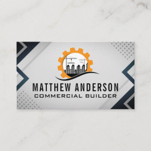 Tarjeta De Visita Sitio de Construcción   Constructor   Ingeniero