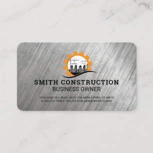 Tarjeta De Visita Sitio de Construcción   Contratista General