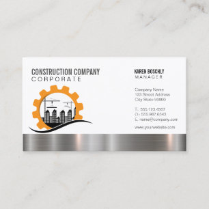 Tarjeta De Visita Sitio de Construcción Contratista General Constr