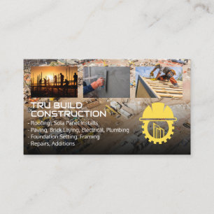 Tarjeta De Visita Sitio de Construcción Contratista General Prop