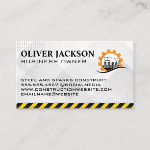 Tarjeta De Visita Sitio de Construcción Desarrollo de Propiedades