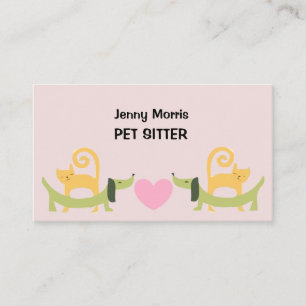 Tarjeta De Visita Sitio de Mascota adorable para impresión de gato 