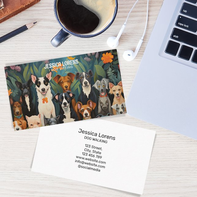 Tarjeta De Visita Sitio de perros de época, Mascota Groomer, veterin (Subido por el creador)
