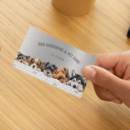 Tarjeta De Visita Sitio del Mascota de medios sociales de Dog Groomi